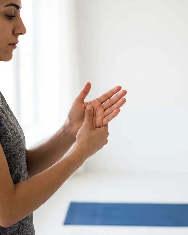 Therapist working with a patient on wrist and hand rehabilitation