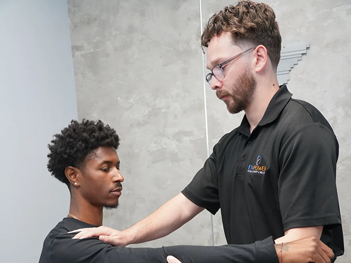 Hands-on evaluation and treatment in progress