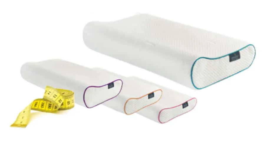 Pillowise custom-fit memory foam pillows in four sizes